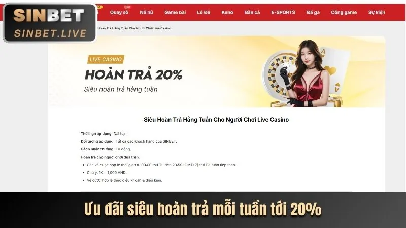 Hoàn trả casino hàng ngày tại 13wim